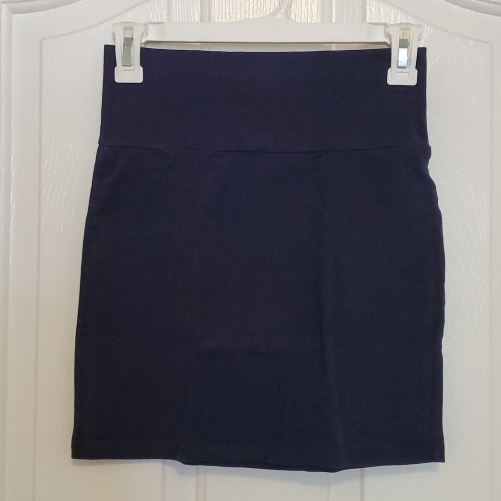 Navy blue mini skirt